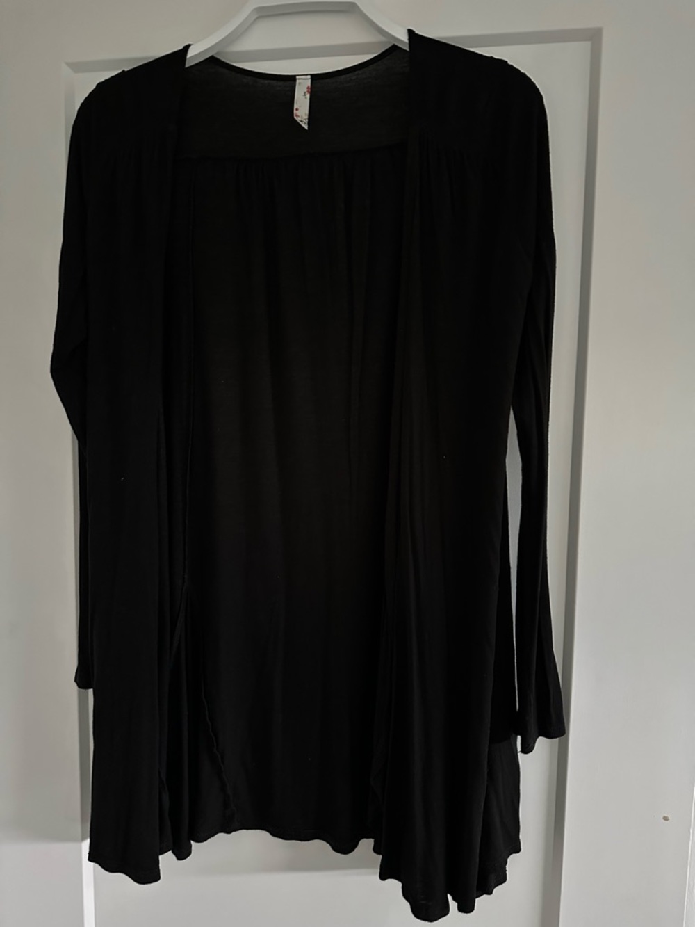 Ya Los Angeles Women’s Black Open-Front Lightweight Cardigan